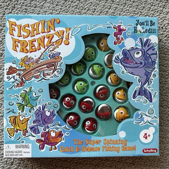 Fishin Frenzy Schylling Kids 4+ Super Spinning‎ Catch & Release Fishing Game New - Picture 1 of 3